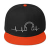 Image of Headphone Heartbeat Snapback Hat