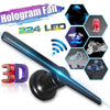 Image of Wifi 3D Hologram Projector Fan with 16G TF Holographic Display 224 LEDs Party Decorations Holograms Led 42cm Store Signs Funny