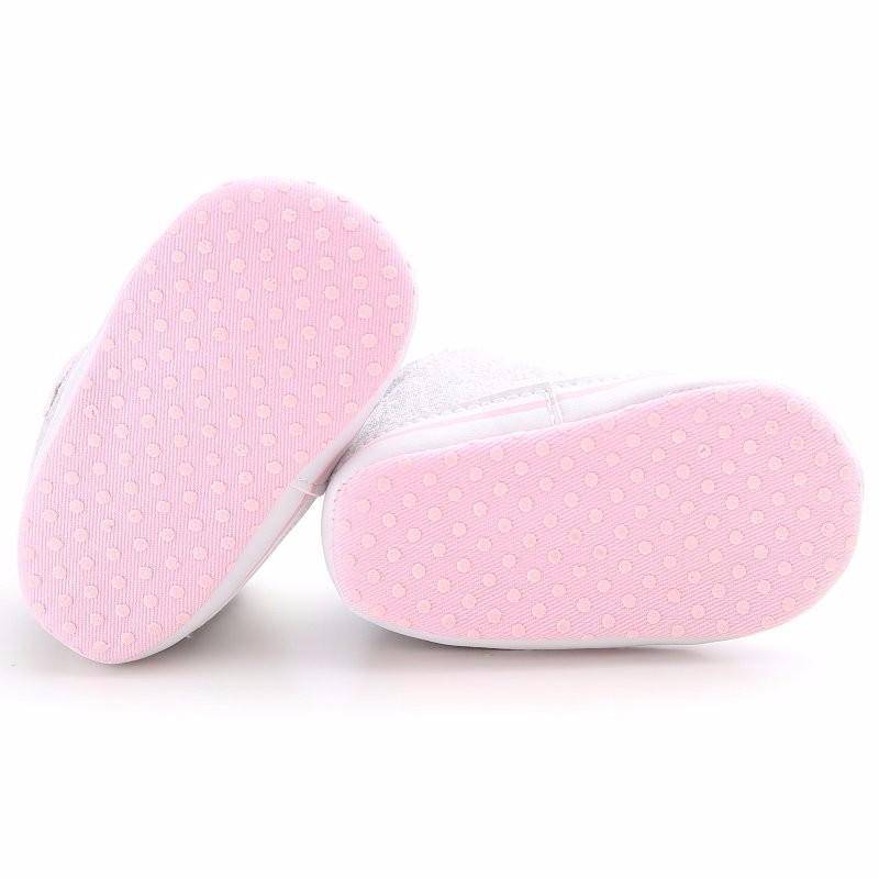 Pink Heart Baby Booties