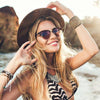 Image of Round Retro Rivet Frame Sunglasses