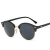 Image of Round Retro Rivet Frame Sunglasses