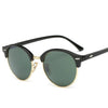 Image of Round Retro Rivet Frame Sunglasses