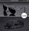 Image of Metal Frame Aviation Spring Leg Polarized Sunglasses