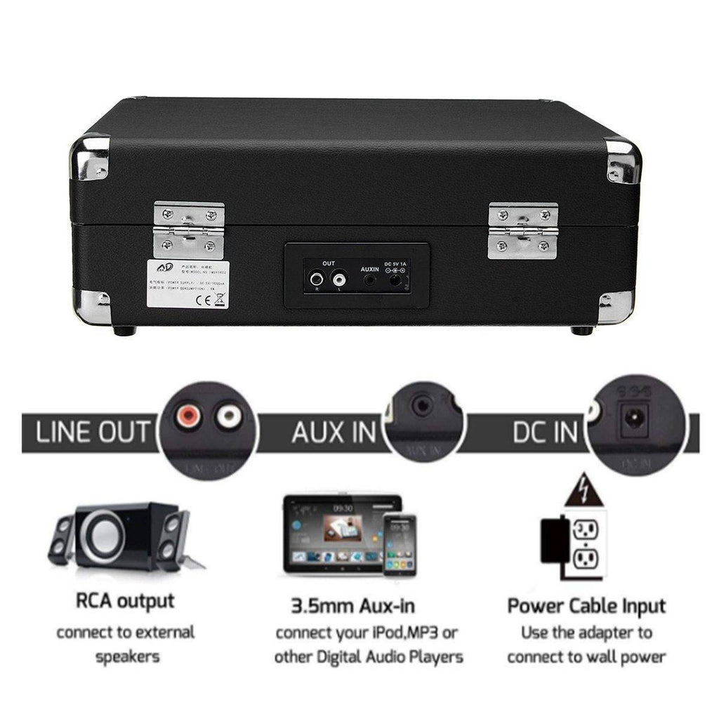Record Player With Bluetooth Connection & Built-In Speaker