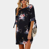 Image of Women's Summer Chiffon Floral Print Beach Dress