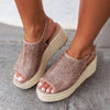 Image of Women's Summer Wedge Hemp Sandals