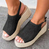 Image of Women's Summer Wedge Hemp Sandals