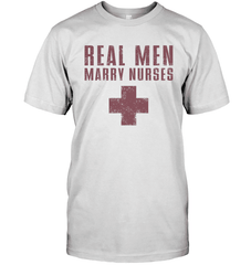 Real Men Marry Nurses (Red Text With Cross)