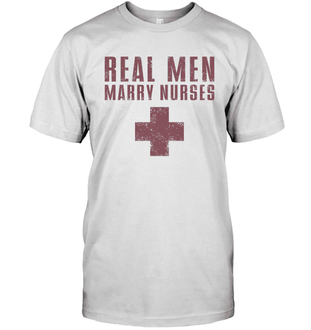 Real Men Marry Nurses (Red Text With Cross)
