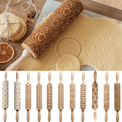 Christmas Rolling Pin - Embossed Rolling Pin