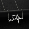 Image of Stethoscope Heartbeat Necklace