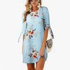 Image of Women's Summer Chiffon Floral Print Beach Dress