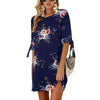 Image of Women's Summer Chiffon Floral Print Beach Dress